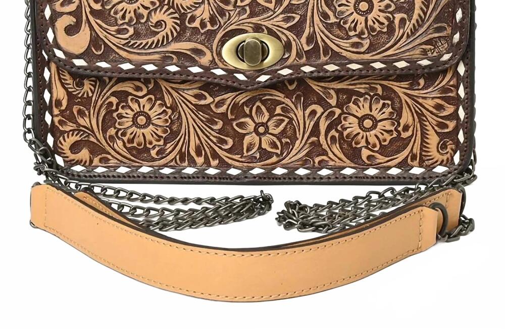 NEW AMERICAN DARLING beautifully western purse small crossbody handbag in beige